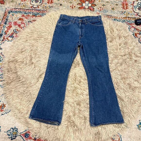 Levi's Denim - Vintage 1970s Levi’s orange tab bell bottoms